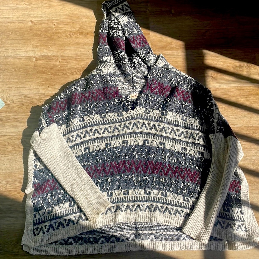 Hollister Bohemian Poncho Sweater